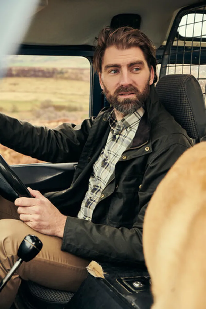 Barbour Dunlin Wax Jacket in Olive-11